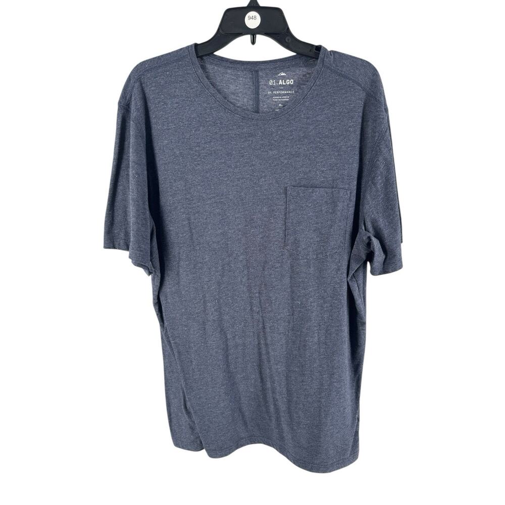 01.ALGO Men's‎ Navy Blue Short Sleeve Athletic T-Shirt Size XL